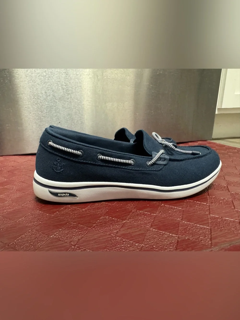 Skechers Sz-10 Slip-On Air Cooled Arch Fit Women’s Boat Shoes Comfort Casual Y2K